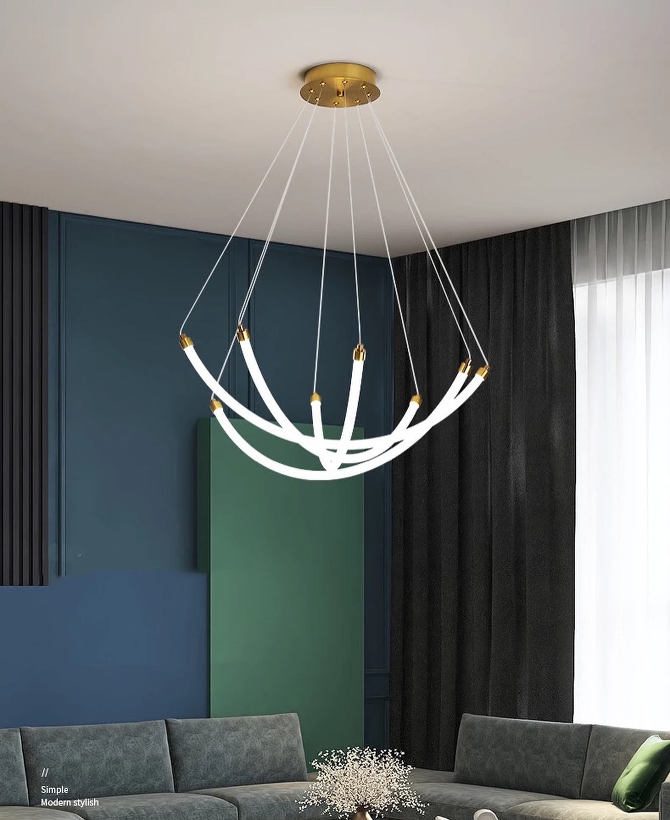 نجفة ليد سبيدرا ابيض فى دهبي