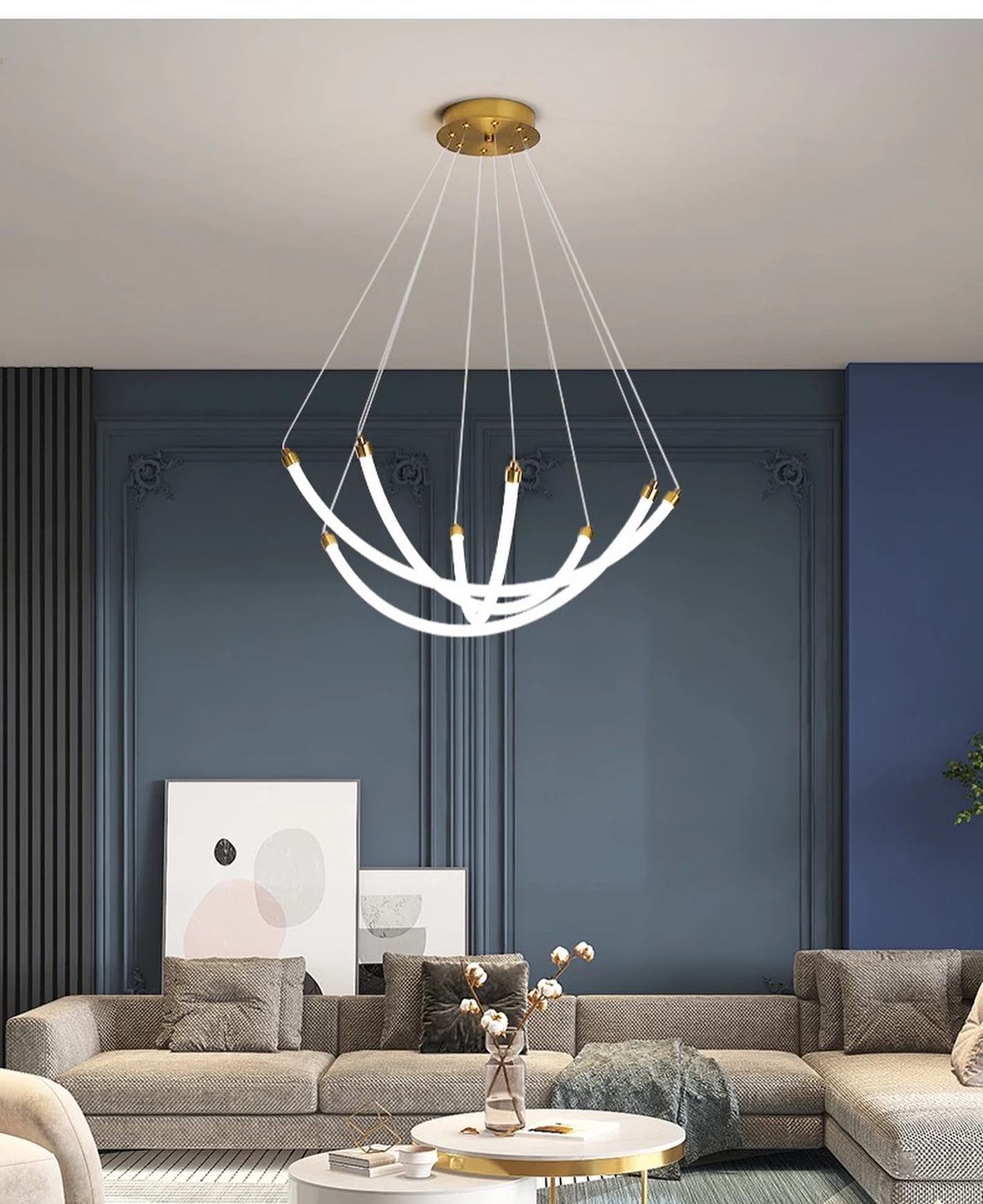 نجفة ليد سبيدرا ابيض فى دهبي