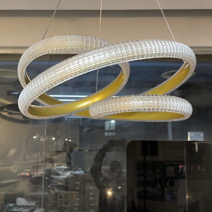 نجفه ليد كريستال  بومبي نحاسي