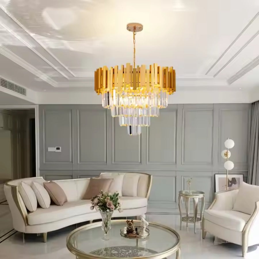 نجفة كرستال عود دهبي 40سم