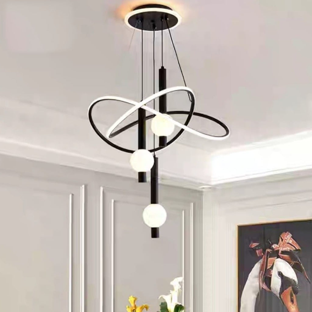 نجفة انفنتي ليد اسود  60سم