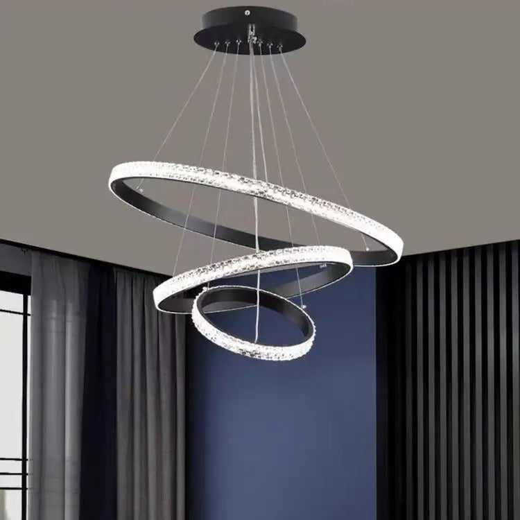 نجفه كرستال مدور اسود