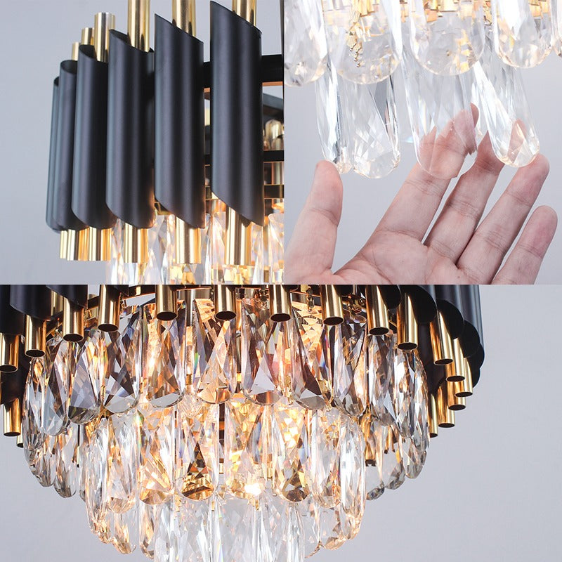 نجفه كرستال باسكت اسود 40سم