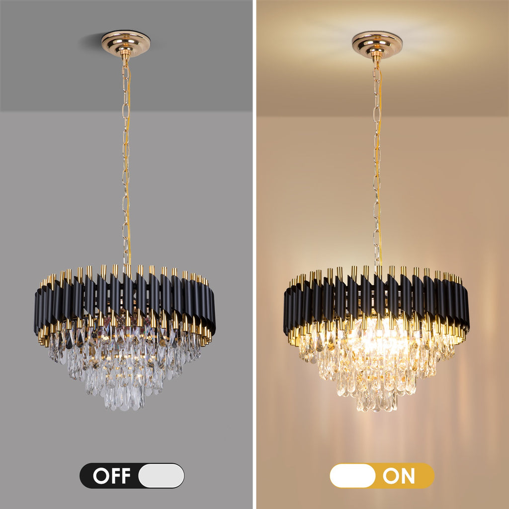 نجفه كرستال باسكت اسود 40سم