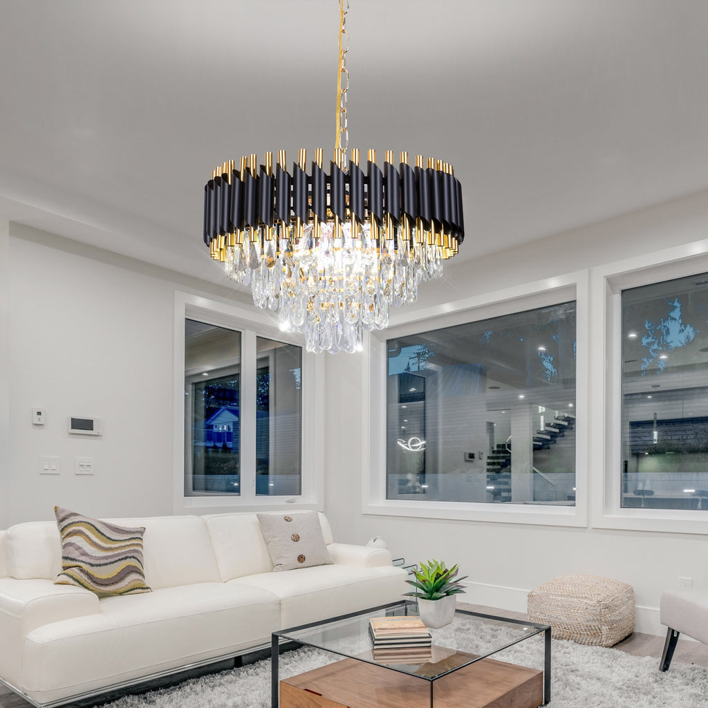 نجفه كرستال باسكت اسود 40سم